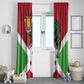 Personalized Jamhuri ya Burundi Window Curtain Lion With Coat Of Arms - Flag Style