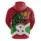 Personalized Jamhuri ya Burundi Zip Hoodie Lion With Coat Of Arms - Flag Style