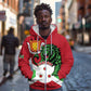 Personalized Jamhuri ya Burundi Zip Hoodie Lion With Coat Of Arms - Flag Style