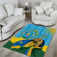 Personalized Happy Rwanda Independence Day Area Rug Coat Of Arms With Map