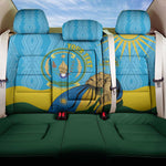 Personalized Happy Rwanda Independence Day Back Car Seat Cover Coat Of Arms With Map