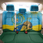 Personalized Happy Rwanda Independence Day Back Car Seat Cover Coat Of Arms With Map