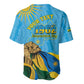 Personalized Happy Rwanda Independence Day Baseball Jersey Coat Of Arms With Map