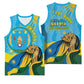 Personalized Happy Rwanda Independence Day Basketball Jersey Coat Of Arms With Map - African Pride