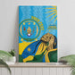Personalized Happy Rwanda Independence Day Canvas Wall Art Coat Of Arms With Map