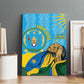 Personalized Happy Rwanda Independence Day Canvas Wall Art Coat Of Arms With Map