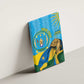 Personalized Happy Rwanda Independence Day Canvas Wall Art Coat Of Arms With Map