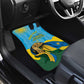 Personalized Happy Rwanda Independence Day Car Mats Coat Of Arms With Map