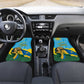 Personalized Happy Rwanda Independence Day Car Mats Coat Of Arms With Map