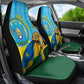 Personalized Happy Rwanda Independence Day Car Seat Cover Coat Of Arms With Map