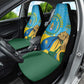 Personalized Happy Rwanda Independence Day Car Seat Cover Coat Of Arms With Map