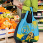 Personalized Happy Rwanda Independence Day Grocery Bag Coat Of Arms With Map