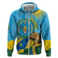 Personalized Happy Rwanda Independence Day Hoodie Coat Of Arms With Map