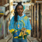 Personalized Happy Rwanda Independence Day Hoodie Coat Of Arms With Map