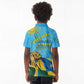 Personalized Happy Rwanda Independence Day Kid Polo Shirt Coat Of Arms With Map
