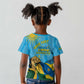 Personalized Happy Rwanda Independence Day Kid T shirt Coat Of Arms With Map