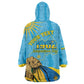 Personalized Happy Rwanda Independence Day Kid Wearable Blanket Hoodie Coat Of Arms With Map
