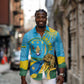 Personalized Happy Rwanda Independence Day Long Sleeve Button Shirt Coat Of Arms With Map