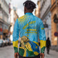 Personalized Happy Rwanda Independence Day Long Sleeve Button Shirt Coat Of Arms With Map