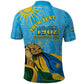 Personalized Happy Rwanda Independence Day Polo Shirt Coat Of Arms With Map