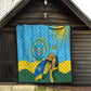 Personalized Happy Rwanda Independence Day Quilt Coat Of Arms With Map