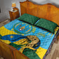 Personalized Happy Rwanda Independence Day Quilt Bed Set Coat Of Arms With Map