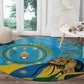 Personalized Happy Rwanda Independence Day Round Carpet Coat Of Arms With Map