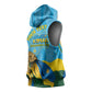 Personalized Happy Rwanda Independence Day Sleeveless Hoodie Coat Of Arms With Map - African Pride