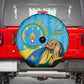 Personalized Happy Rwanda Independence Day Spare Tire Cover Coat Of Arms With Map