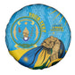 Personalized Happy Rwanda Independence Day Spare Tire Cover Coat Of Arms With Map