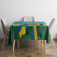 Personalized Happy Rwanda Independence Day Tablecloth Coat Of Arms With Map