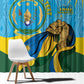 Personalized Happy Rwanda Independence Day Window Curtain Coat Of Arms With Map