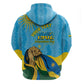 Personalized Happy Rwanda Independence Day Zip Hoodie Coat Of Arms With Map