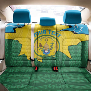 Personalized Jamhuri ya Rwanda Back Car Seat Cover Coat Of Arms Imigongo Pattern