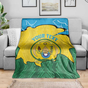 Personalized Jamhuri ya Rwanda Blanket Coat Of Arms Imigongo Pattern
