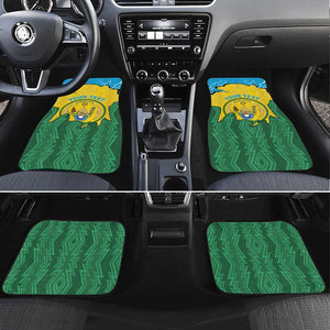 Personalized Jamhuri ya Rwanda Car Mats Coat Of Arms Imigongo Pattern