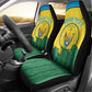 Personalized Jamhuri ya Rwanda Car Seat Cover Coat Of Arms Imigongo Pattern