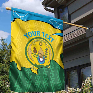 Personalized Jamhuri ya Rwanda Garden Flag Coat Of Arms Imigongo Pattern