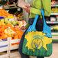 Personalized Jamhuri ya Rwanda Grocery Bag Coat Of Arms Imigongo Pattern