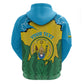 Personalized Jamhuri ya Rwanda Hoodie Coat Of Arms Imigongo Pattern