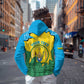 Personalized Jamhuri ya Rwanda Hoodie Coat Of Arms Imigongo Pattern