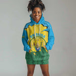 Personalized Jamhuri ya Rwanda Hoodie Dress Coat Of Arms Imigongo Pattern