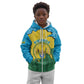 Personalized Jamhuri ya Rwanda Kid Hoodie Coat Of Arms Imigongo Pattern