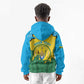 Personalized Jamhuri ya Rwanda Kid Hoodie Coat Of Arms Imigongo Pattern