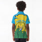 Personalized Jamhuri ya Rwanda Kid Polo Shirt Coat Of Arms Imigongo Pattern