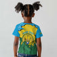 Personalized Jamhuri ya Rwanda Kid T shirt Coat Of Arms Imigongo Pattern