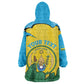 Personalized Jamhuri ya Rwanda Kid Wearable Blanket Hoodie Coat Of Arms Imigongo Pattern