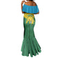 Personalized Jamhuri ya Rwanda Mermaid Dress Coat Of Arms Imigongo Pattern
