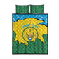 Personalized Jamhuri ya Rwanda Quilt Bed Set Coat Of Arms Imigongo Pattern