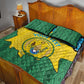 Personalized Jamhuri ya Rwanda Quilt Bed Set Coat Of Arms Imigongo Pattern